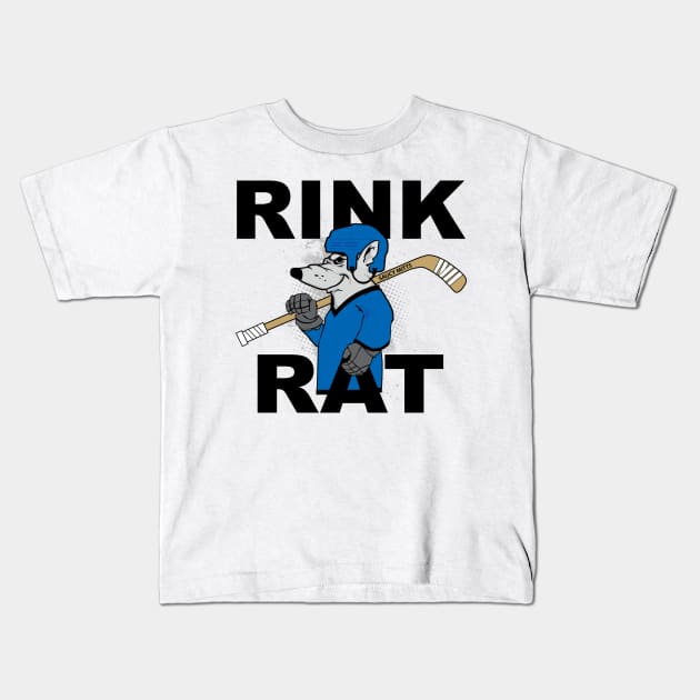 Rink Rat Hockey Kids T-Shirt by SaucyMittsHockey
